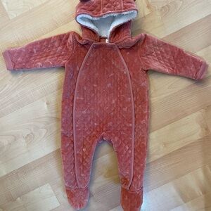 Nordstrom Quilted Coral Hooded Baby Bunting